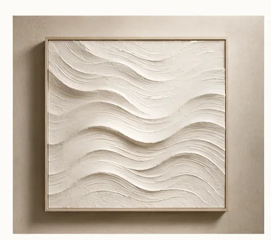 Ondas blancas en relieve