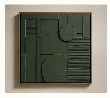 Geometría verde pino